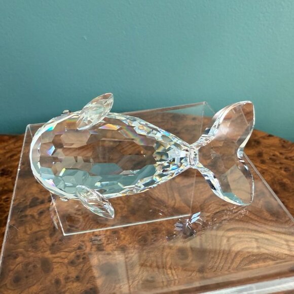 Swarovski 1987 Whale Silver Crystal 7628 NR 80 014483 With Box - Picture 8 of 10